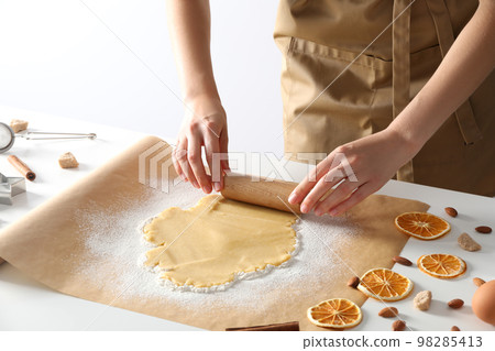 Concept of cooking, cooking tasty homemade cookies Concept of cooking, cooking tasty homemade cookies 98285413