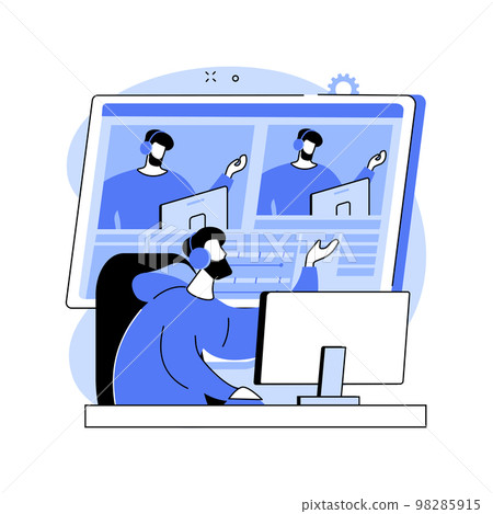 Livestream software abstract concept vector illustration. Livestream software abstract concept vector illustration. 98285915