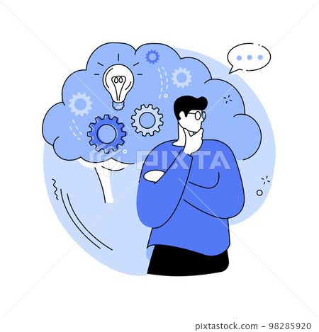 Thinking abstract concept vector illustration. 98285920