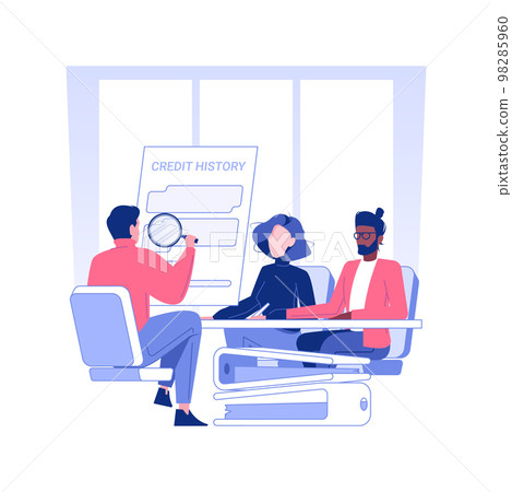 Assessment of borrower isolated concept vector illustration. 98285960
