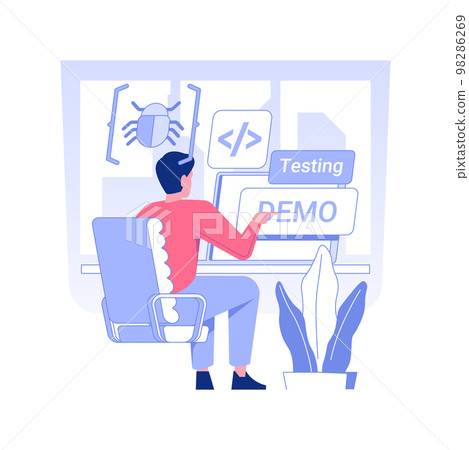 Beta testing isolated concept vector illustration. Beta testing isolated concept vector illustration. 98286269