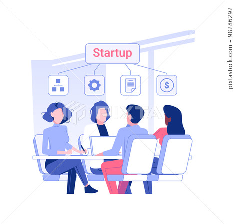 Startup accelerator isolated concept vector illustration. Startup accelerator isolated concept vector illustration. 98286292