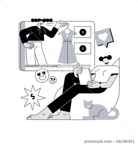 Fashion blog abstract concept vector illustration. Fashion blog abstract concept vector illustration. 98286301