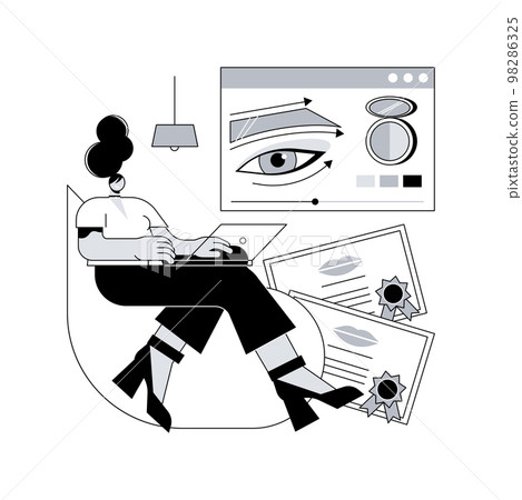 Makeup courses abstract concept vector illustration. 98286325