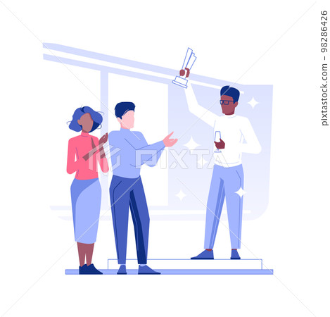 Company celebrations isolated concept vector illustration. Company celebrations isolated concept vector illustration. 98286426