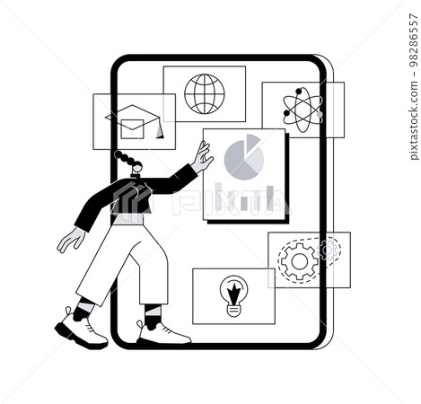 Learning management system abstract concept vector illustration. Learning management system abstract concept vector illustration. 98286557