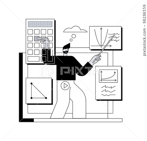 Online math tutoring abstract concept vector illustration. Online math tutoring abstract concept vector illustration. 98286559