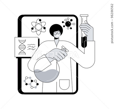Online Science tutoring abstract concept vector illustration. 98286562