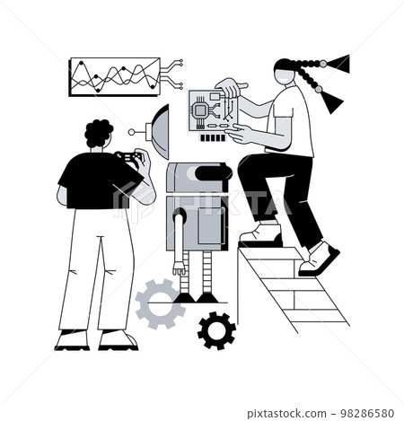 Engineering for kids abstract concept vector illustration. Engineering for kids abstract concept vector illustration. 98286580