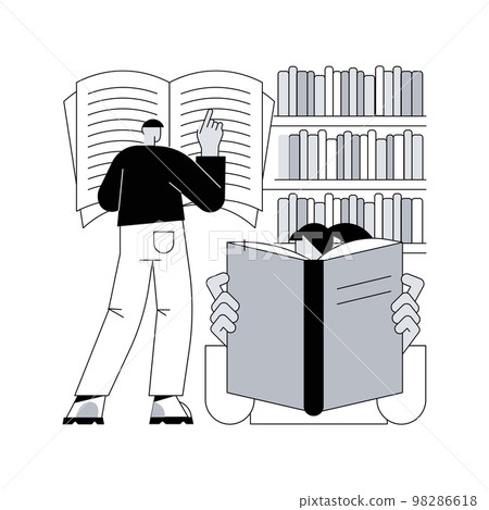 Public library abstract concept vector illustration. 98286618