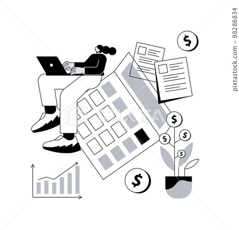 Accounting abstract concept vector illustration. Accounting abstract concept vector illustration. 98286834