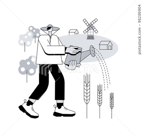 Sustainable agriculture abstract concept vector illustration. Sustainable agriculture abstract concept vector illustration. 98286904