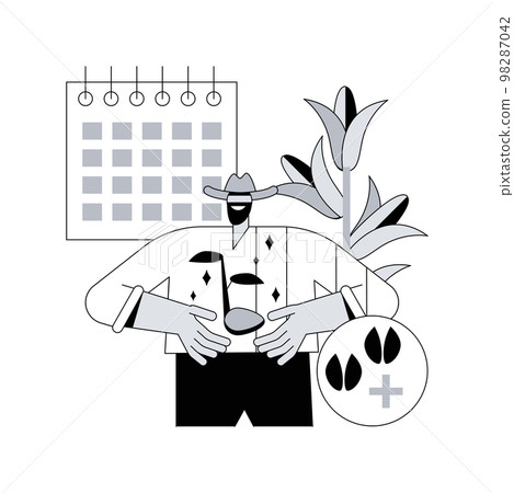 Biodynamic farming abstract concept vector illustration. Biodynamic farming abstract concept vector illustration. 98287042
