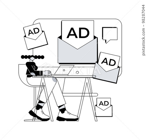 Push advertising abstract concept vector illustration. Push advertising abstract concept vector illustration. 98287044