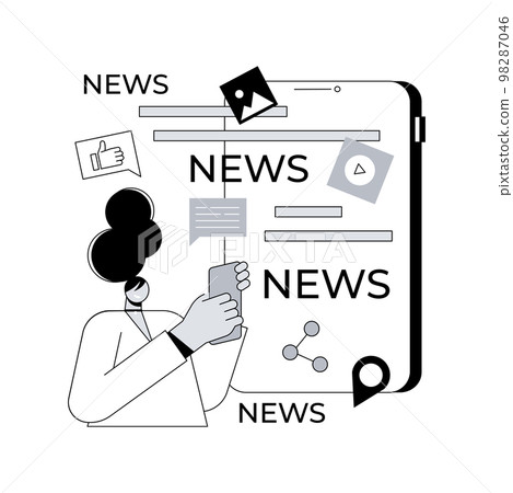 Mobile content abstract concept vector illustration. Mobile content abstract concept vector illustration. 98287046