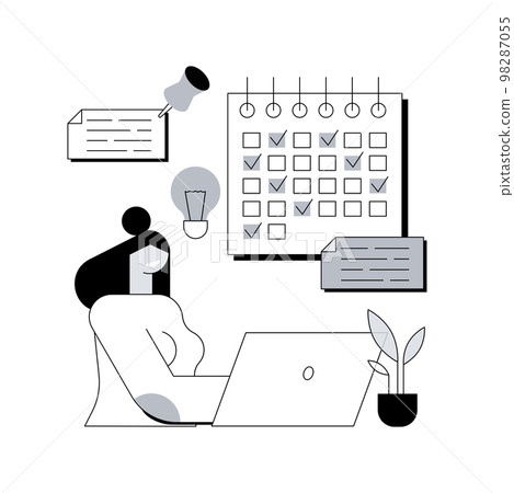 Regular blog posts abstract concept vector illustration. Regular blog posts abstract concept vector illustration. 98287055