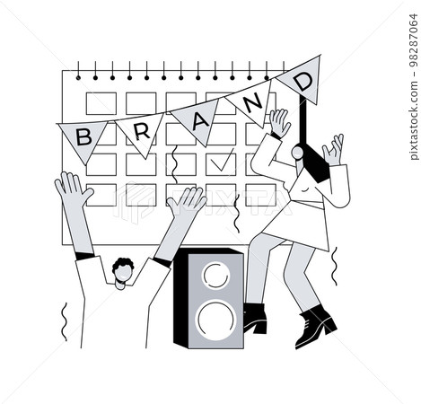 Brand event abstract concept vector illustration. 98287064