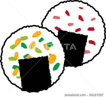 三文魚裙帶菜海藻圓飯糰 98287097