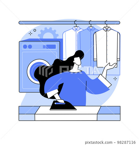 Laundry and dry cleaning abstract concept vector illustration. Laundry and dry cleaning abstract concept vector illustration. 98287116
