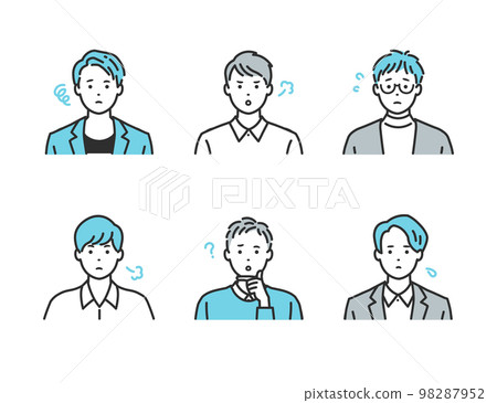 Negative office casual simple touch person avatar 98287952