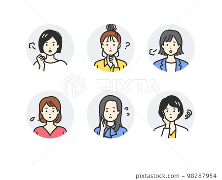 Negative office casual simple touch person avatar 98287954