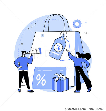 Promotional mix abstract concept vector illustration. 98288282