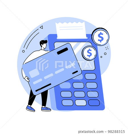 Payment processing abstract concept vector illustration. 98288315