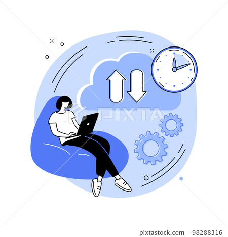 Automatic backup abstract concept vector illustration. Automatic backup abstract concept vector illustration. 98288316