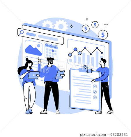 Workflow abstract concept vector illustration. Workflow abstract concept vector illustration. 98288381