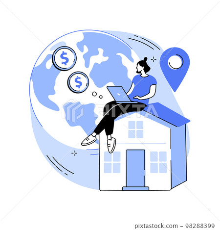 International and non-resident taxes abstract concept vector illustration. 98288399