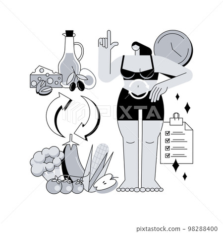 Carb cycling abstract concept vector illustration. Carb cycling abstract concept vector illustration. 98288400