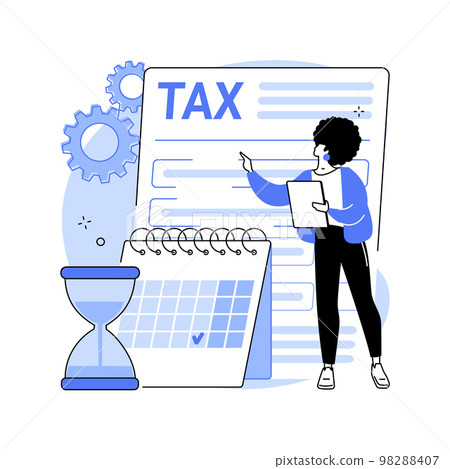 Tax payment deadline abstract concept vector illustration. Tax payment deadline abstract concept vector illustration. 98288407