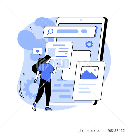 Usability testing abstract concept vector illustration. Usability testing abstract concept vector illustration. 98288412