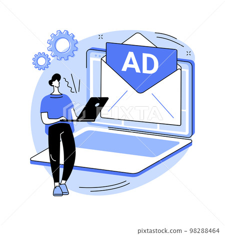 Push advertising abstract concept vector illustration. 98288464