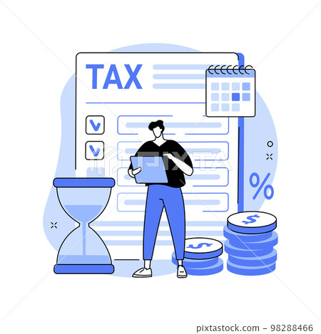 Tax credit abstract concept vector illustration. Tax credit abstract concept vector illustration. 98288466