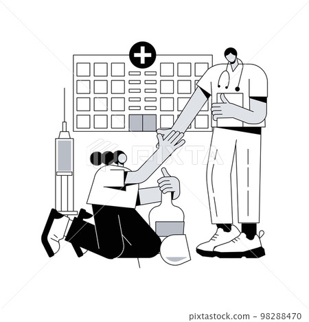 Drug rehab center abstract concept vector illustration. 98288470