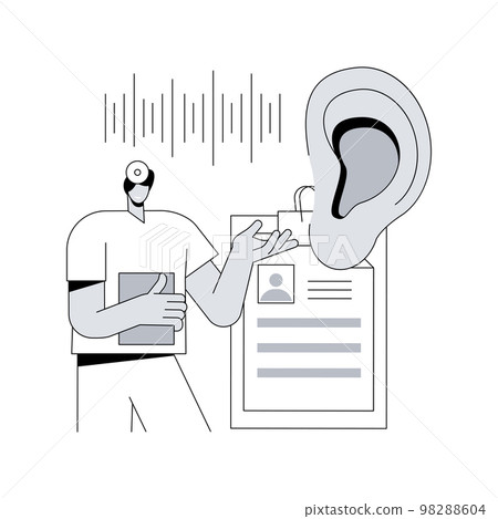 Hearing screening abstract concept vector illustration. Hearing screening abstract concept vector illustration. 98288604