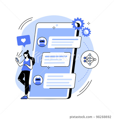 Chatbot self learning abstract concept vector illustration. Chatbot self learning abstract concept vector illustration. 98288692