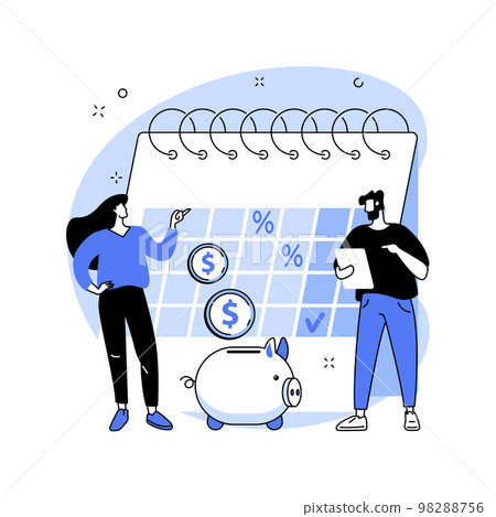 Early payment discount abstract concept vector illustration. 98288756