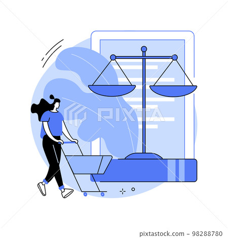 Consumer law abstract concept vector illustration. 98288780
