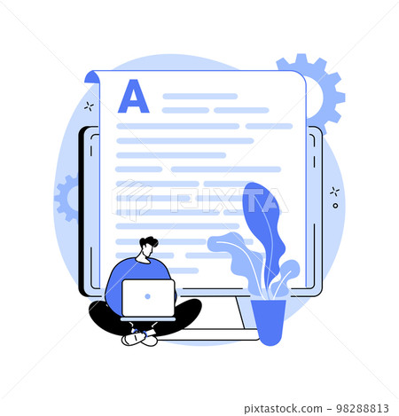 Copywriting abstract concept vector illustration. 98288813
