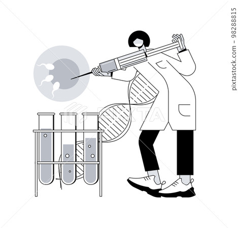 Artificial reproduction abstract concept vector illustration. 98288815