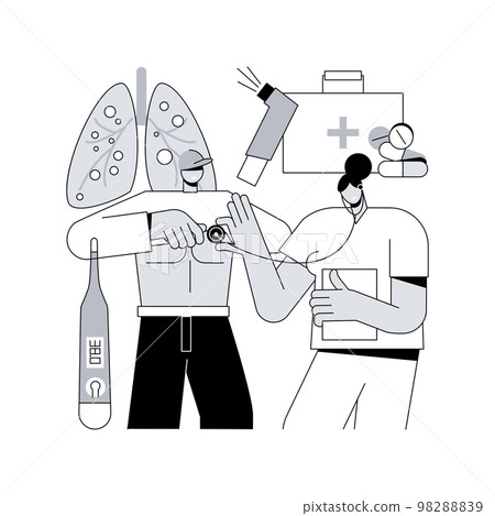 Chronic obstructive pulmonary disease abstract concept vector illustration. 98288839