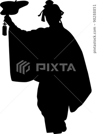 Ryukyu dance silhouette 98288851