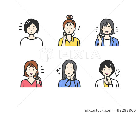 正能量辦公休閒簡約觸控人物頭像 98288869