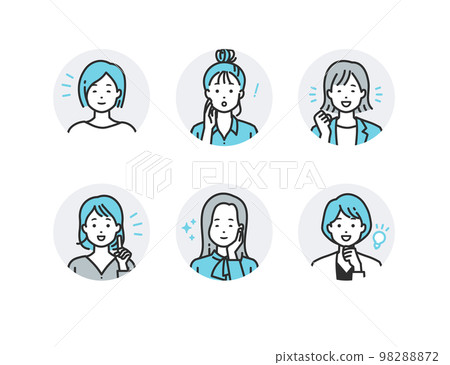 Positive office casual simple touch person avatar Positive office casual simple touch person avatar 98288872