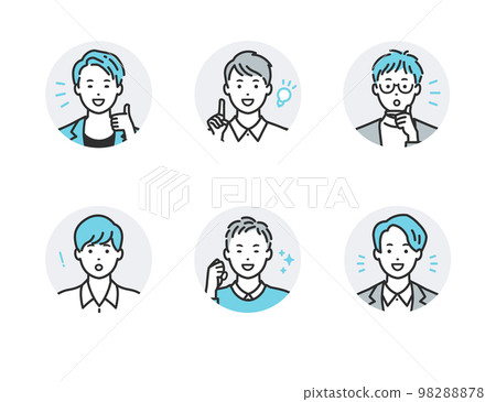 正能量辦公休閒簡約觸控人物頭像 98288878