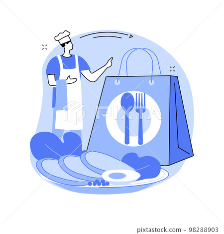 Meal prep service abstract concept vector illustration. 98288903