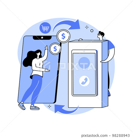 Mobile device trade-in abstract concept vector illustration. Mobile device trade-in abstract concept vector illustration. 98288943