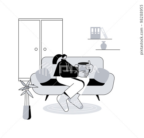 Simple living abstract concept vector illustration. 98288955